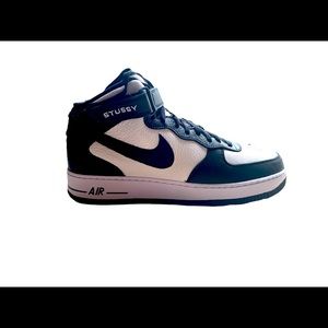 Stussy x Nike Air Force 1 Mid Size 14 Grey Black DJ7840-002
